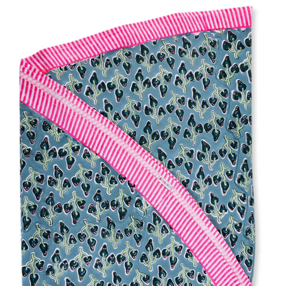 Furbish Alice Round Tablecloth - 86” Blockprinted Cotton